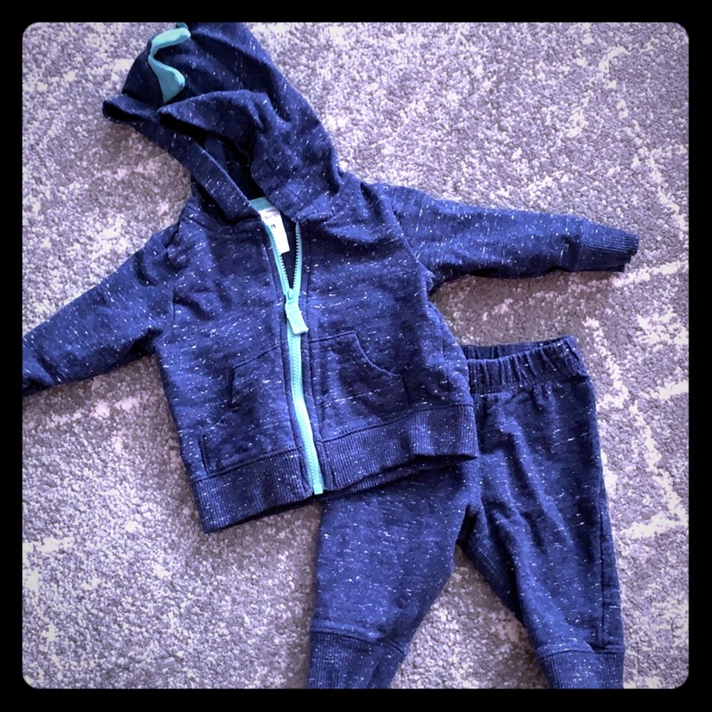 Baby boy Dino hoodie and jogger set